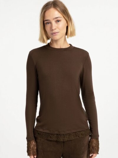 Top with Lace Edges