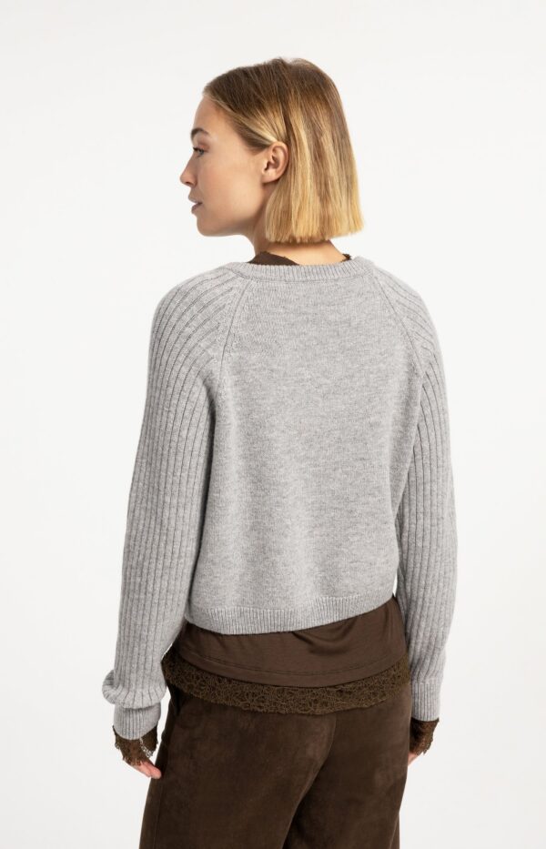 Dove Wool Blend Button Sweater - Image 4