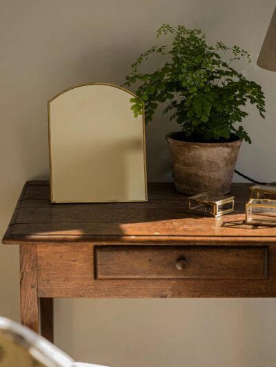 Brass Stand Up Mirror