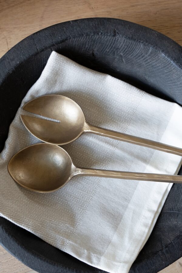 Forged Pair of Salad Servers - Image 2