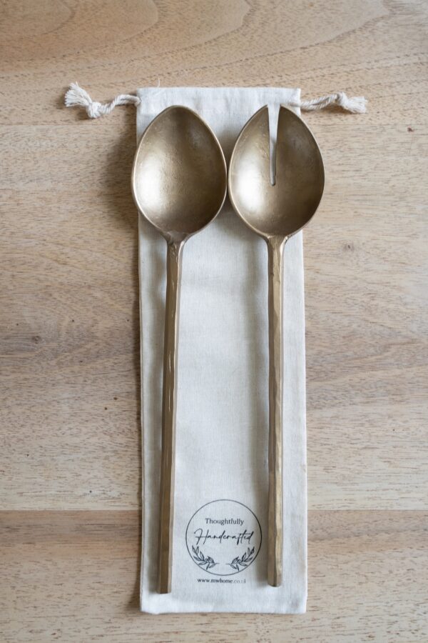 Forged Pair of Salad Servers - Image 3