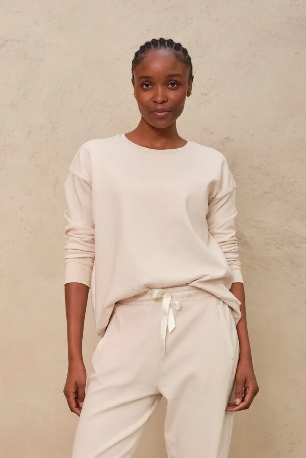 Perfect Crew Neck Sweatshirt - Vanilla
