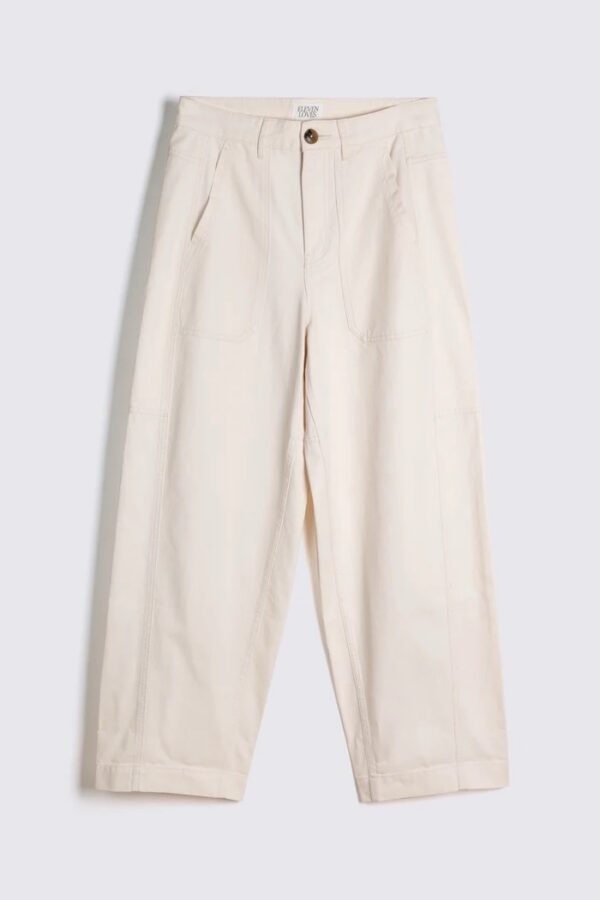 Billie Barrel Leg Trousers - Ecru - Image 7