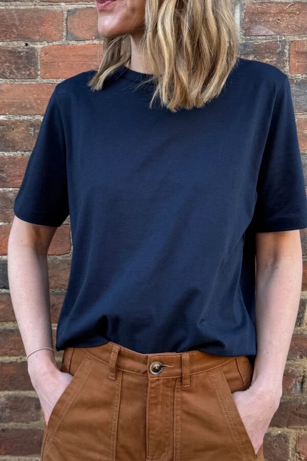 Perfect Boyfriend T-Shirt in Navy - Image 3