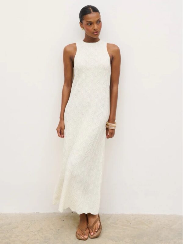 Cleo Cream Midaxi Dress - Image 5