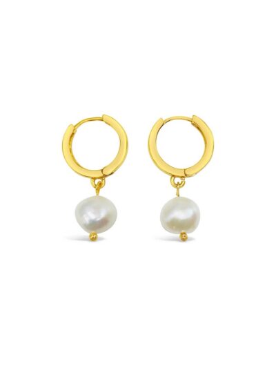 Gold Pearl Earrings