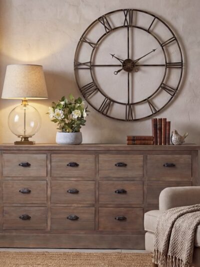 Modern Glass Bedside Lamp with Linen Shade