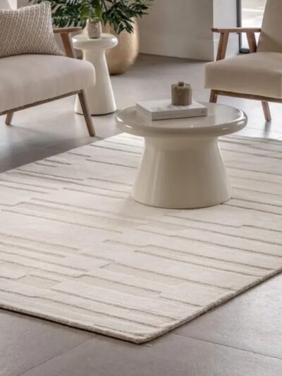 Large Taupe Abstract Rug