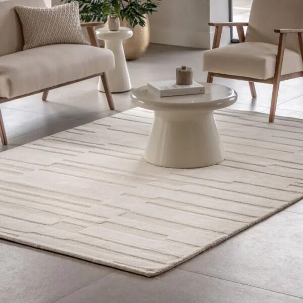 Large Taupe Abstract Rug