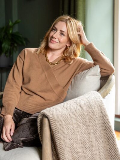 Emily Wrap Front Knit Jumper