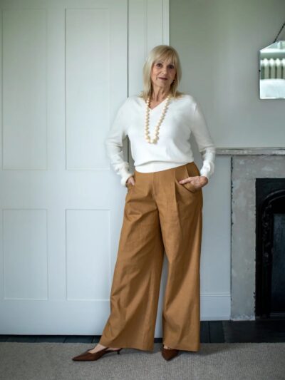 Jenny Cotton Cashmere V-Neck Jumper