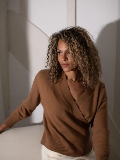 Emily Wrap Front Knit Jumper