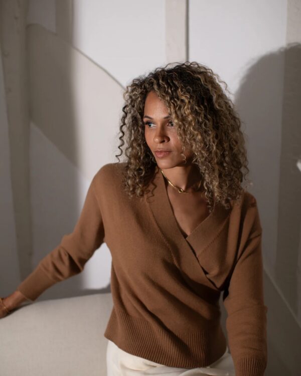 Emily Wrap Front Knit Jumper