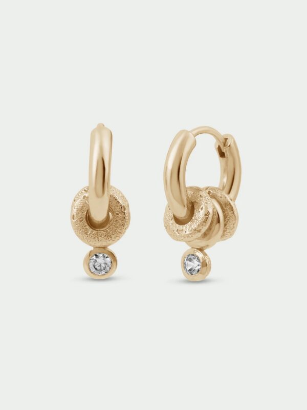 Aria Removable Drop Hoop Earrings - Image 3