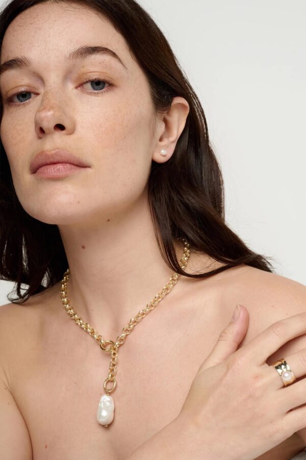 Iris Pearl Pendant Necklace - Image 2