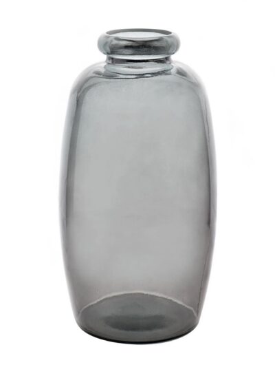 Recycled Grey Glass Vase