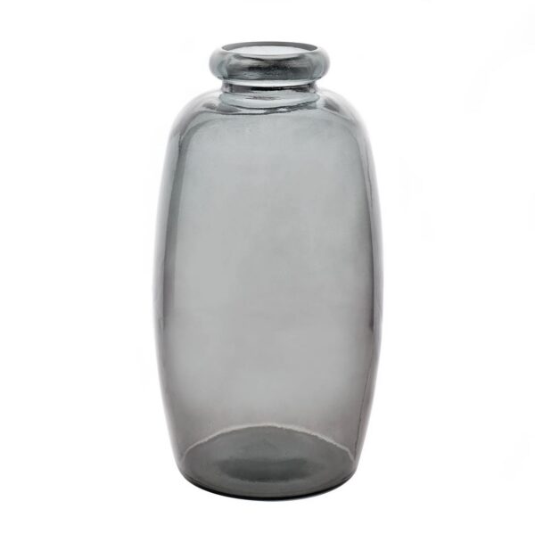 Recycled Grey Glass Vase