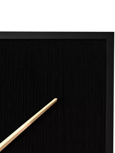 Black Woven Wall Clock with Gold Hands