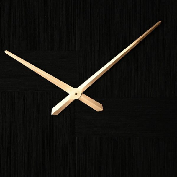 Black Woven Wall Clock with Gold Hands - Image 3