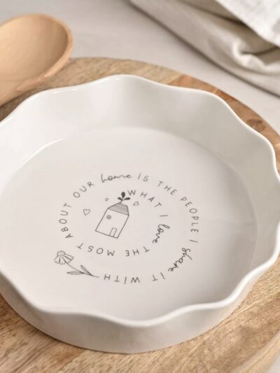 Scalloped Ceramic Flan Tray