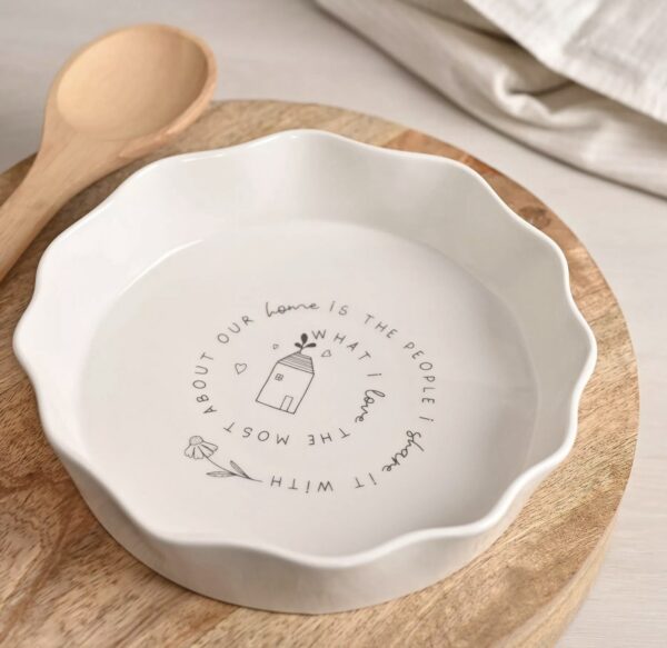 Scalloped Ceramic Flan Tray