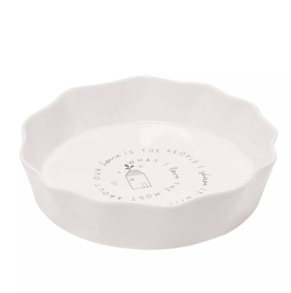 Scalloped Ceramic Flan Tray - Image 3