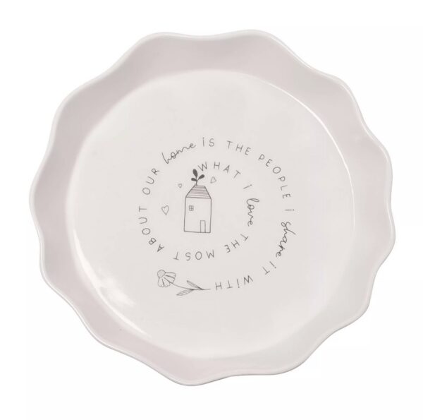 Scalloped Ceramic Flan Tray - Image 4