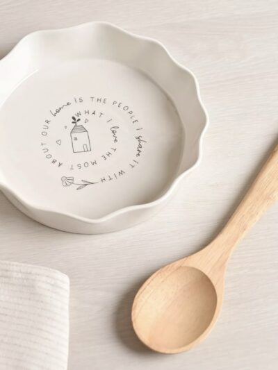 Scalloped Ceramic Flan Tray