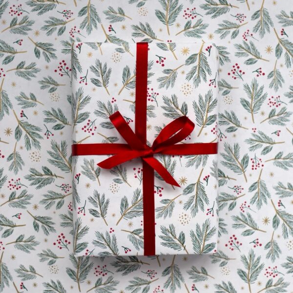 Winterberry & Pine Wrapping Paper