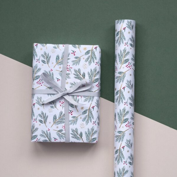 Winterberry & Pine Wrapping Paper - Image 2