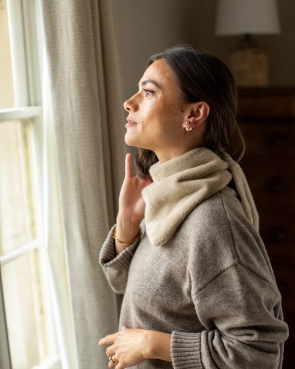 Nova Scarf in Cream - Image 2