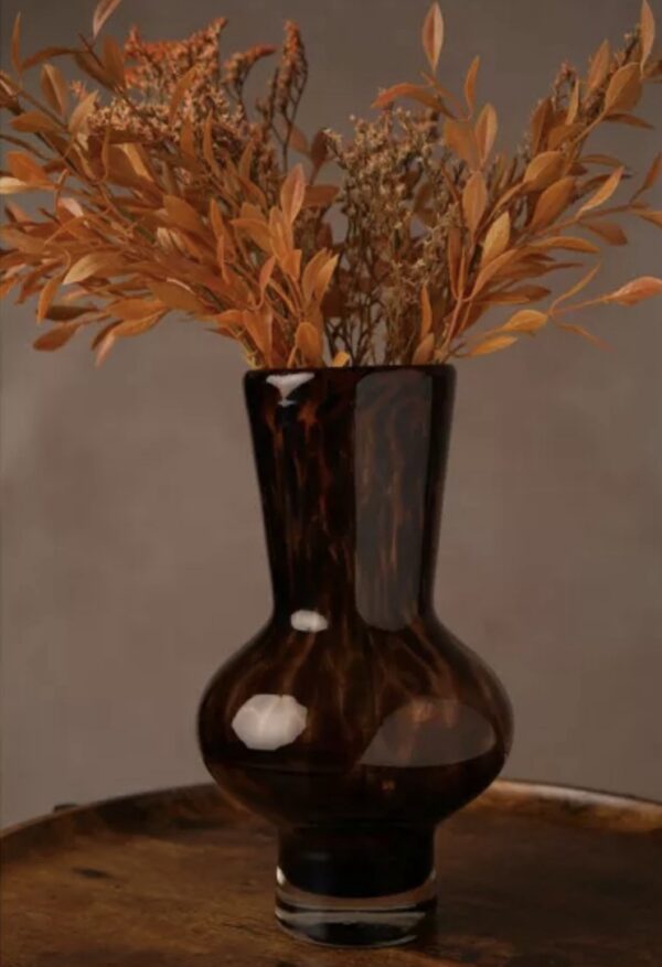 Tortoise Shell Glass Vase - Image 2