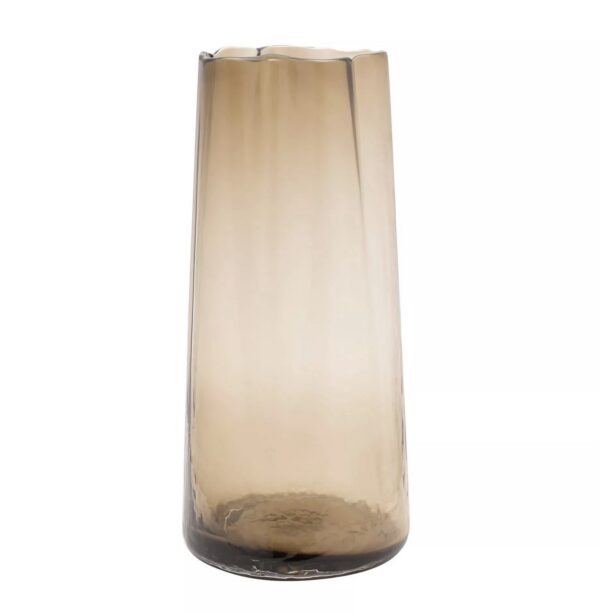 Tall Scalloped Glass Vase