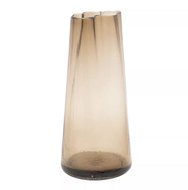 Tall Scalloped Glass Vase - Image 2