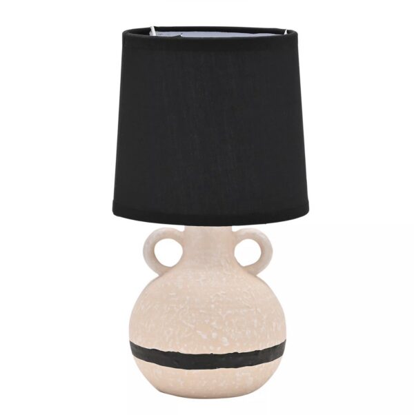 Modern Cream & Black Lamp