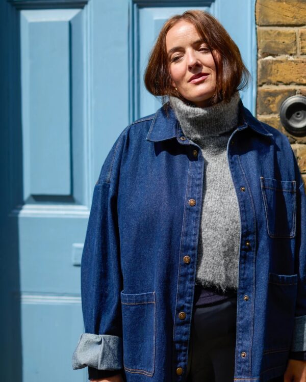 Vivian Roll Neck Poncho Scarf - Image 5