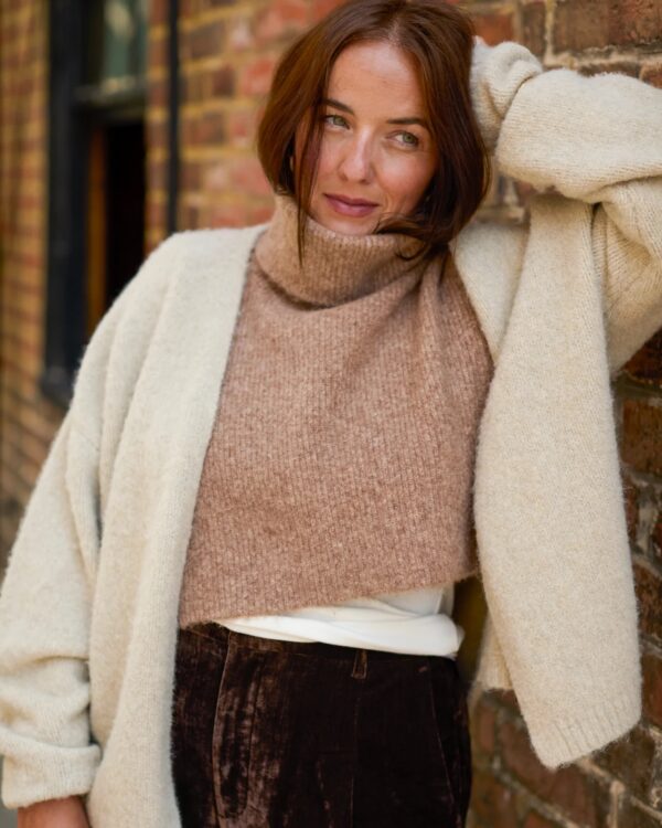 Vivian Roll Neck Poncho Scarf