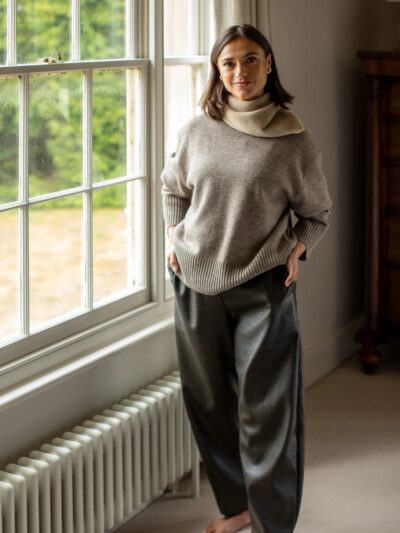Devon Wool Blend Jumper – Greige