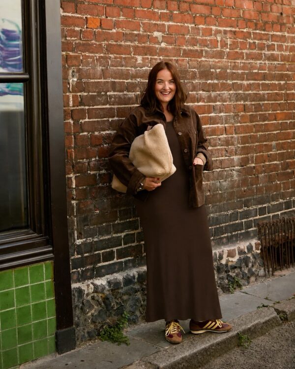 Dee Long Sleeve Dress in Chocolate
