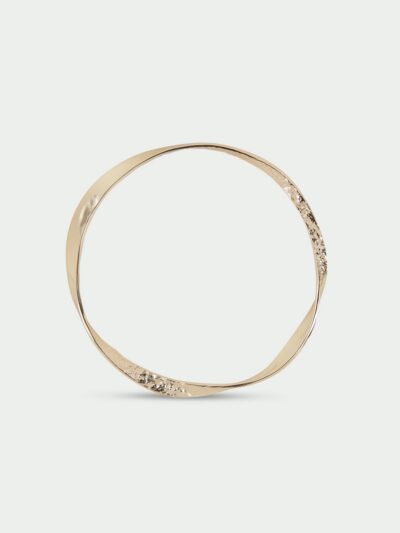 Textured Coastal Twisted Bangle