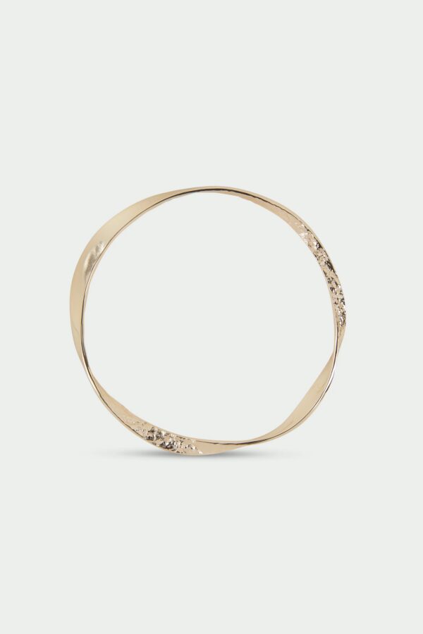 Textured Coastal Twisted Bangle