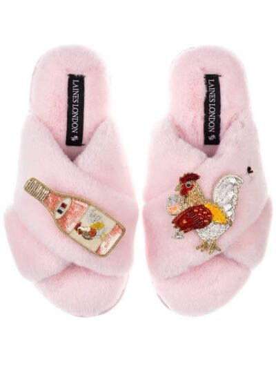Pink Chicken Wine Slippers
