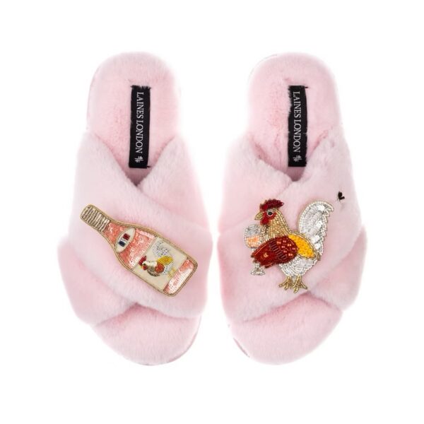 Pink Chicken Wine Slippers