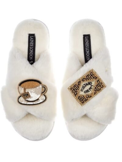 White Tea and Biscuit Slippers