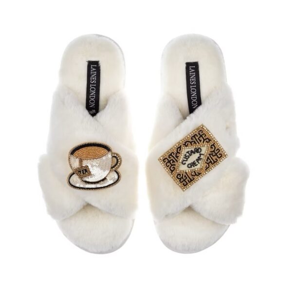White Tea and Biscuit Slippers