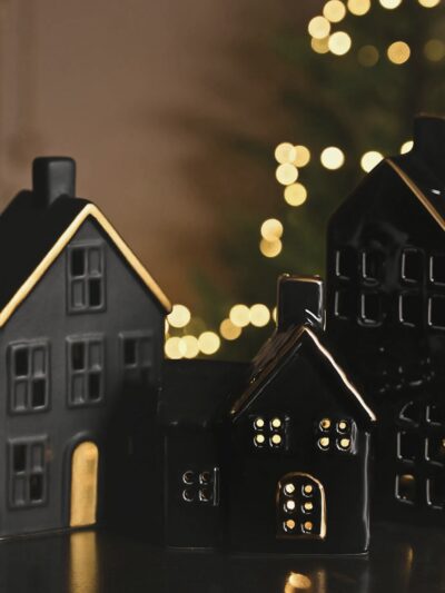 Black Light Up LED House Decorations