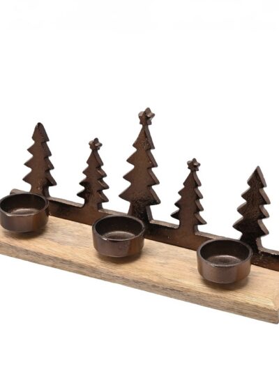 Bronze Christmas Tree Candle Holder
