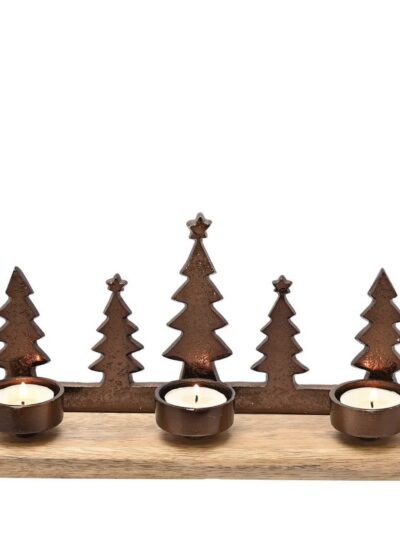 Bronze Christmas Tree Candle Holder