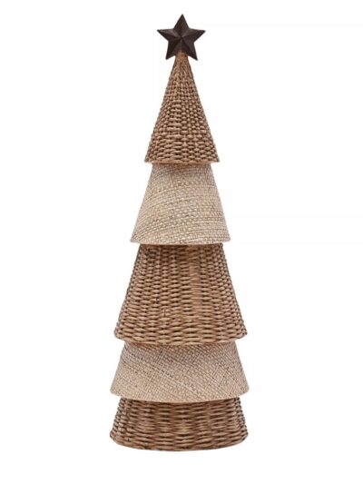 Rattan Effect Resin Christmas Tree