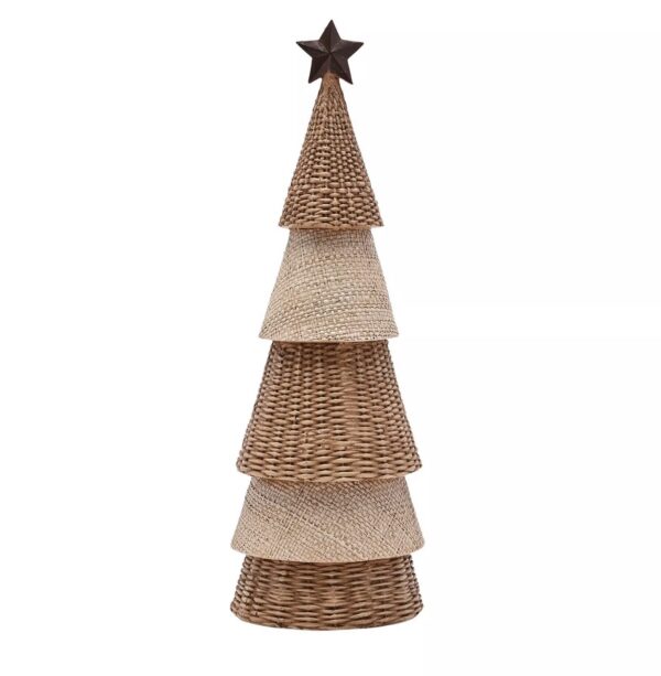 Rattan Effect Resin Christmas Tree
